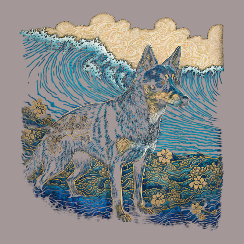 Surrealism Japanese Painting Australian Kelpie Dog T Shirt Vintage Short by kleebbi | Artistshot