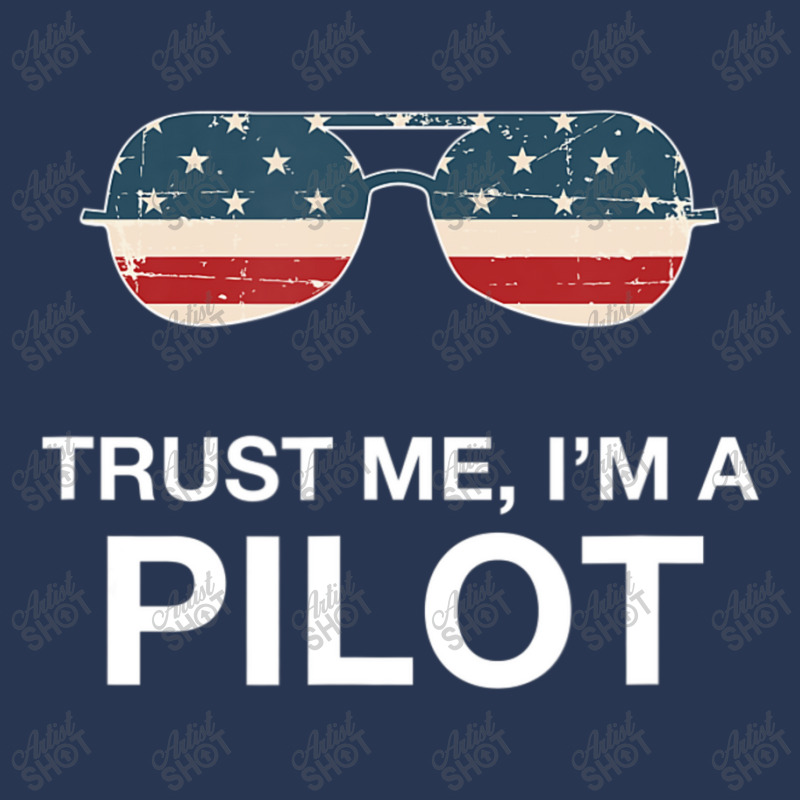 Trust Me I'm A Pilot Pilot Patriotic American Flag Men Denim Jacket | Artistshot