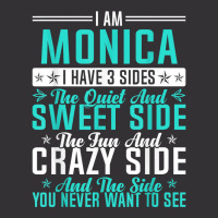 Monica I Have 3 Sides Funny Name Humor Nickname T Shirt Vintage Short | Artistshot