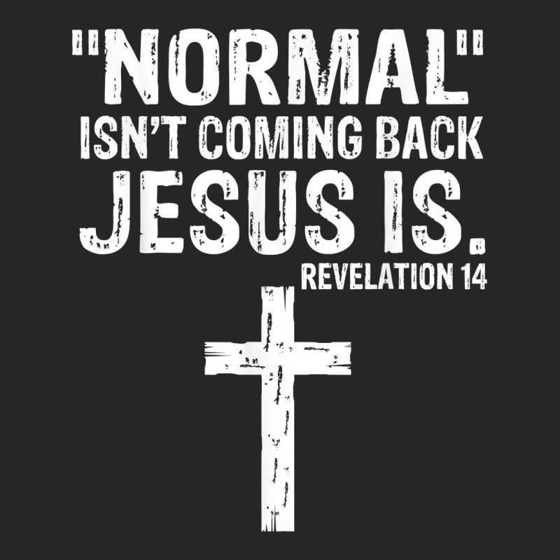 Normal Isn't Coming Back But Jesus Is Revelation 14 Costume T Shirt Ladies Fitted T-Shirt by delredske | Artistshot