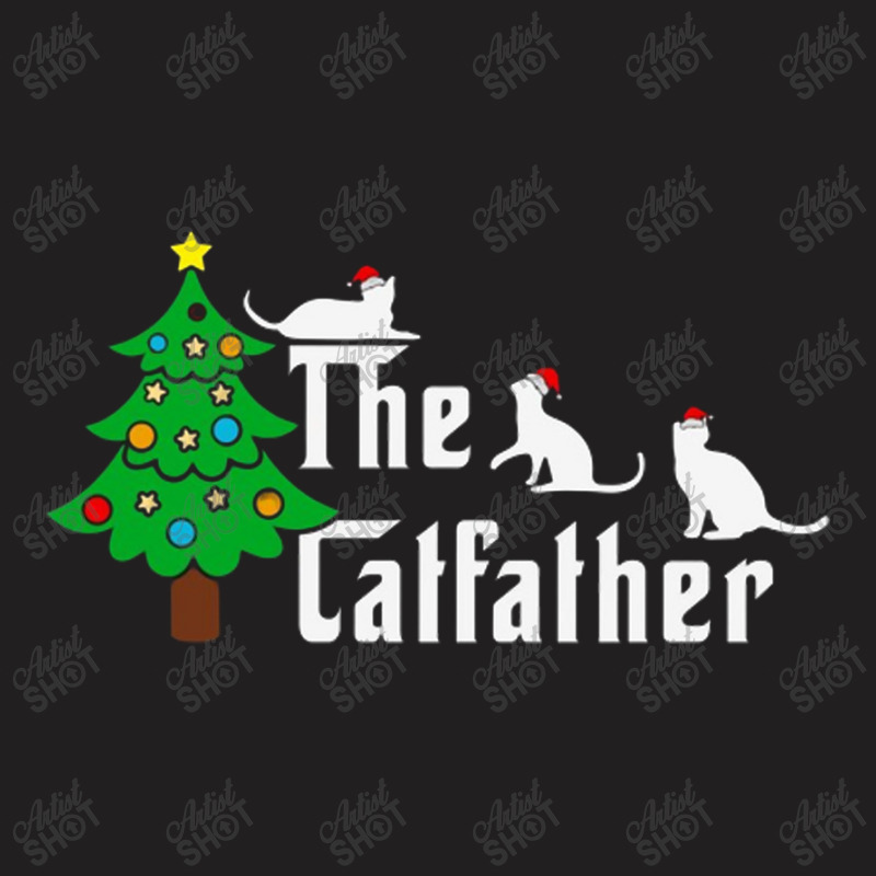 The Cat Father Funny Christmas Cat Dad T-Shirt by salma55 | Artistshot