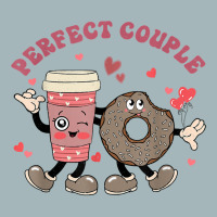 Perfect Couple Cute Donut And Coffee Funny Valentine Couples T Shirt Unisex Sherpa-lined Denim Jacket | Artistshot