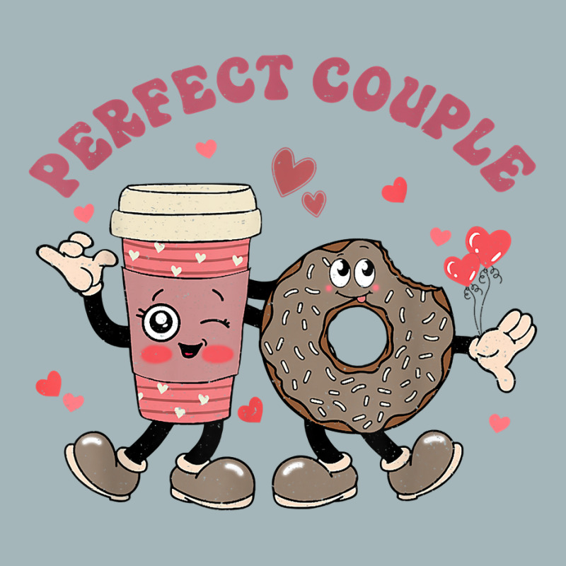 Perfect Couple Cute Donut And Coffee Funny Valentine Couples T Shirt Unisex Sherpa-lined Denim Jacket | Artistshot