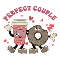 Perfect Couple Cute Donut And Coffee Funny Valentine Couples T Shirt Unisex Hoodie | Artistshot