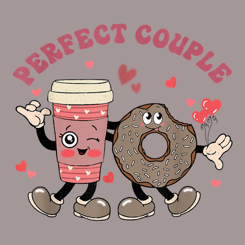 Perfect Couple Cute Donut And Coffee Funny Valentine Couples T Shirt Vintage Hoodie | Artistshot