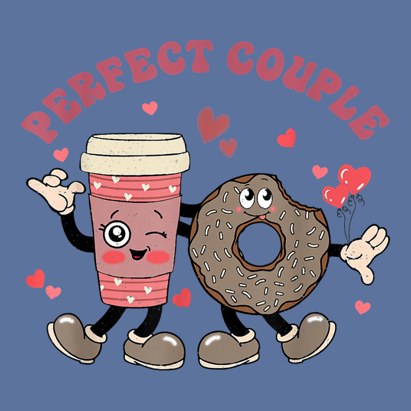 Perfect Couple Cute Donut And Coffee Funny Valentine Couples T Shirt Lightweight Hoodie | Artistshot