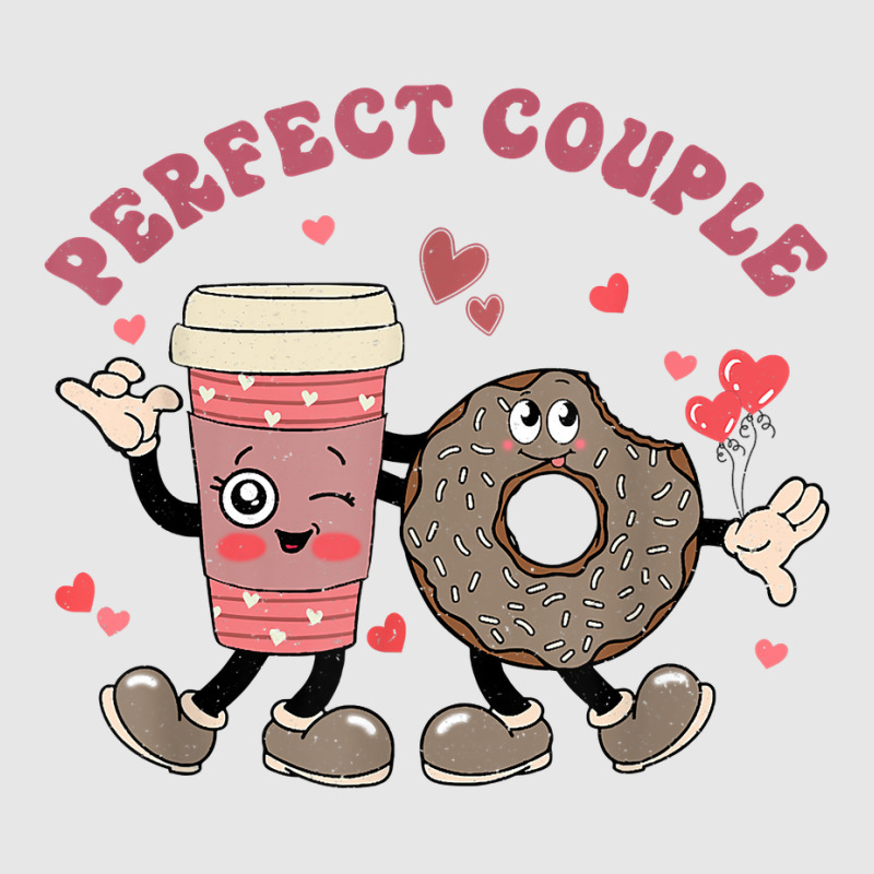 Perfect Couple Cute Donut And Coffee Funny Valentine Couples T Shirt Hoodie & Jogger Set | Artistshot