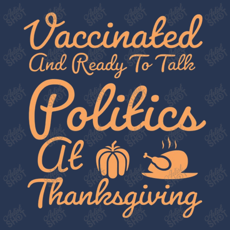 Vaccinated And Ready To Talk Politics At Thanksgiving Men Denim Jacket by salma55 | Artistshot