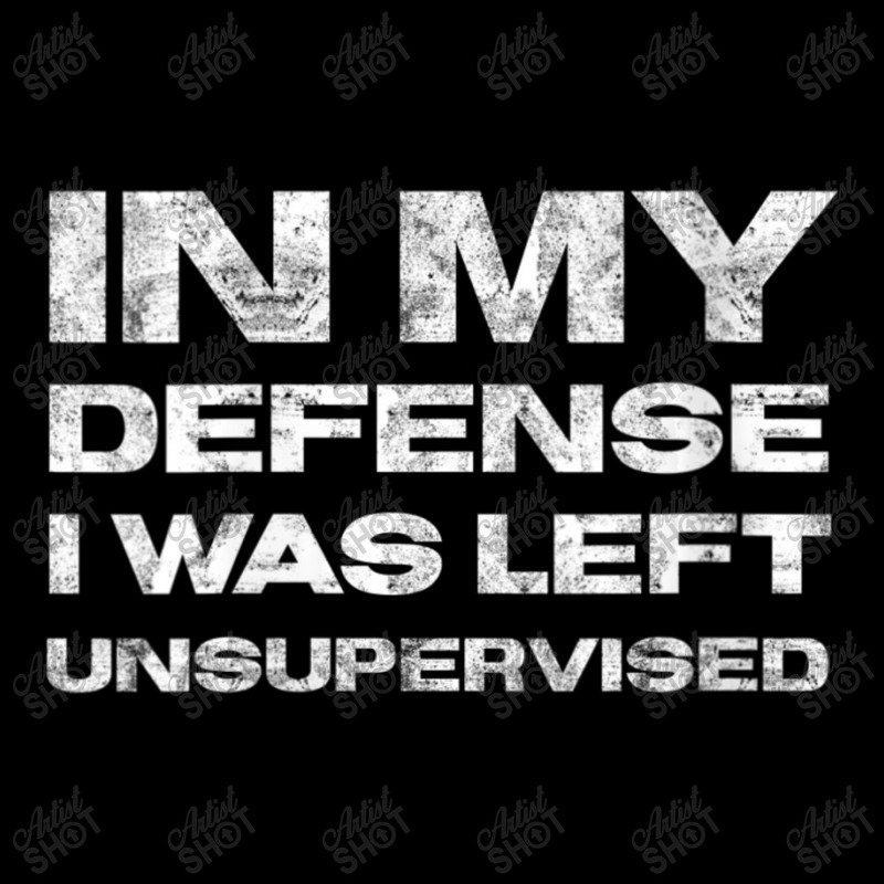 Womens In My Defense I Was Left Unsupervised Distressed V-neck Youth Zipper Hoodie | Artistshot