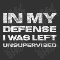 Womens In My Defense I Was Left Unsupervised Distressed V-neck Baby Bodysuit | Artistshot