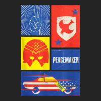 Peacemaker Sign, Shield, Helmet And Car T Shirt 3/4 Sleeve Shirt | Artistshot