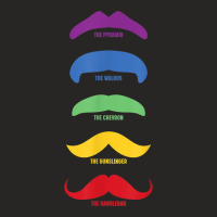 Top 5 Rainbow Moustache Styles For Gay Pride Parade Ladies Fitted T-shirt | Artistshot