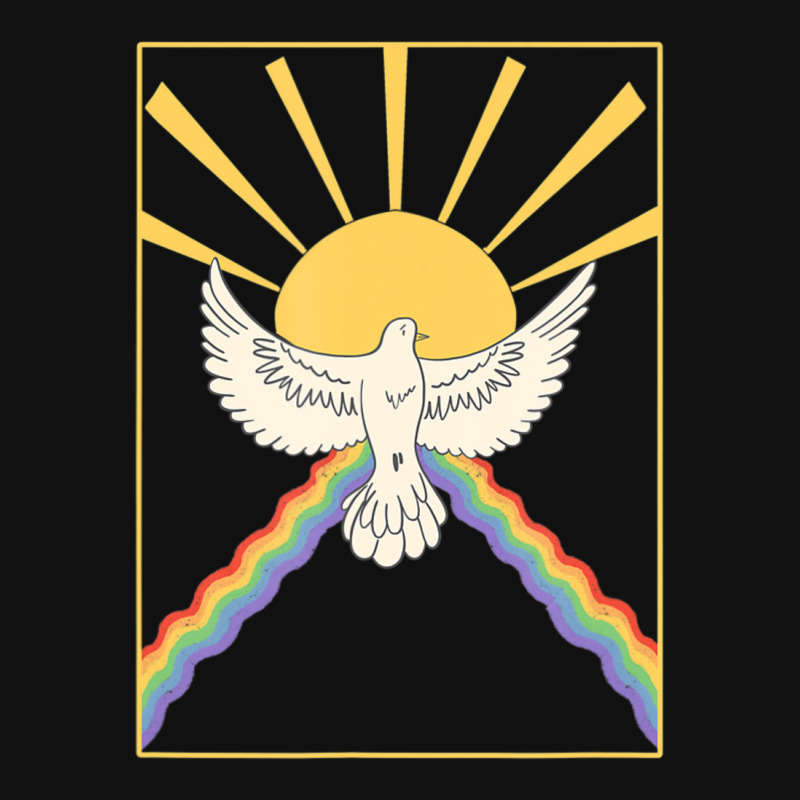 Hot Trend The Holy Spirit Cute Modern Dove And Rainbow Round Patch | Artistshot