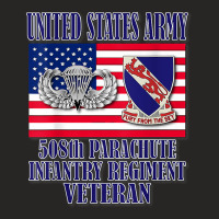 508th Parachute Infantry Regiment Veteran (back Design) T Shirt Ladies Fitted T-shirt | Artistshot