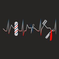 Barber Pole Funny Shirt Haircut Comb Blade Beard Heartbeat Ladies Fitted T-shirt | Artistshot