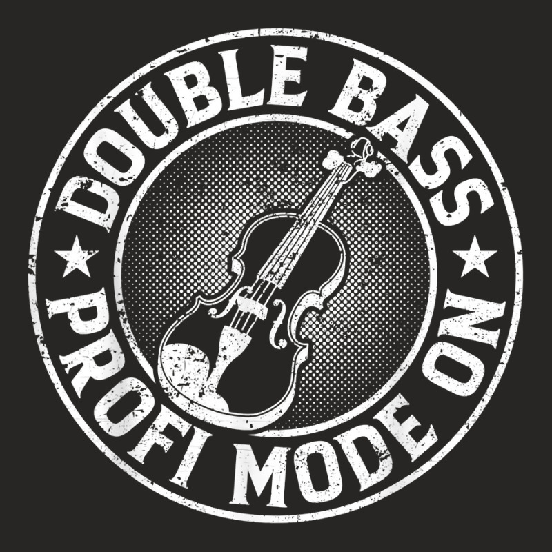 Double Bass Profi Mode On   Contrabass Double Bassist T Shirt Ladies Fitted T-Shirt by casimircorjki0 | Artistshot