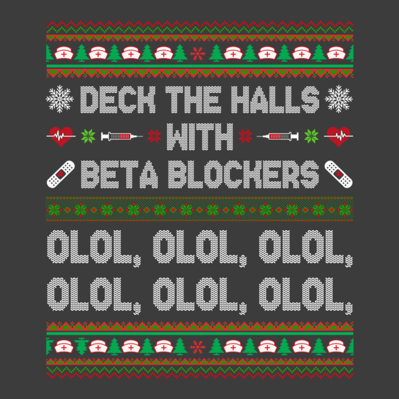 Deck The Halls With Beta Blockers Funny Nurse Christmas Ugly Sweatshir Men's Polo Shirt by bettincam | Artistshot