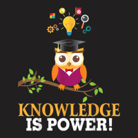 Knowledge Is Power  Owl Back To School Teacher Stud T-shirt | Artistshot