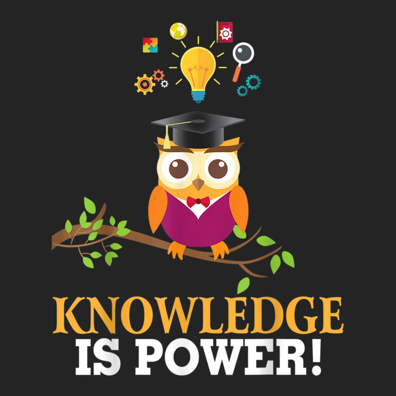 Knowledge Is Power  Owl Back To School Teacher Stud 3/4 Sleeve Shirt | Artistshot