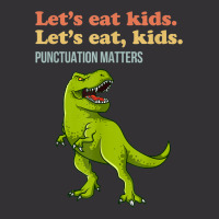 Let's Eat Kids Punctuation Matters T-rex Funny Grammar Vintage Hoodie And Short Set | Artistshot