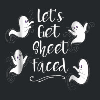 Lets Get Sheet Faced  Funny Halloween Costume Gift Crewneck Sweatshirt | Artistshot