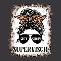 Shit Show Supervisor Tee Women Casual Messy Bun Bleached Pullover Hood Ladies Curvy T-shirt | Artistshot