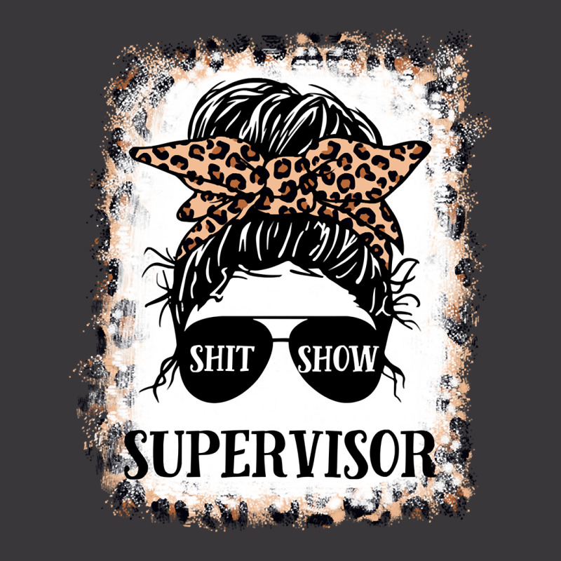 Shit Show Supervisor Tee Women Casual Messy Bun Bleached Pullover Hood Ladies Curvy T-Shirt by linbere | Artistshot