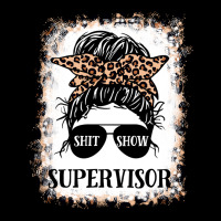 Shit Show Supervisor Tee Women Casual Messy Bun Bleached Pullover Hood Legging | Artistshot