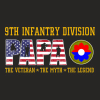 9th Infantry Division Papa The Veteran The Legend Ladies Fitted T-shirt | Artistshot