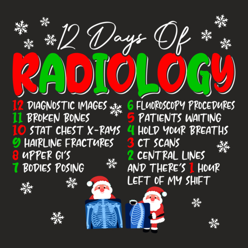 Funny Christmas Radiologist 12 Days Of Radiology Rad Tech Long Sleeve Ladies Fitted T-Shirt by kleebbi | Artistshot