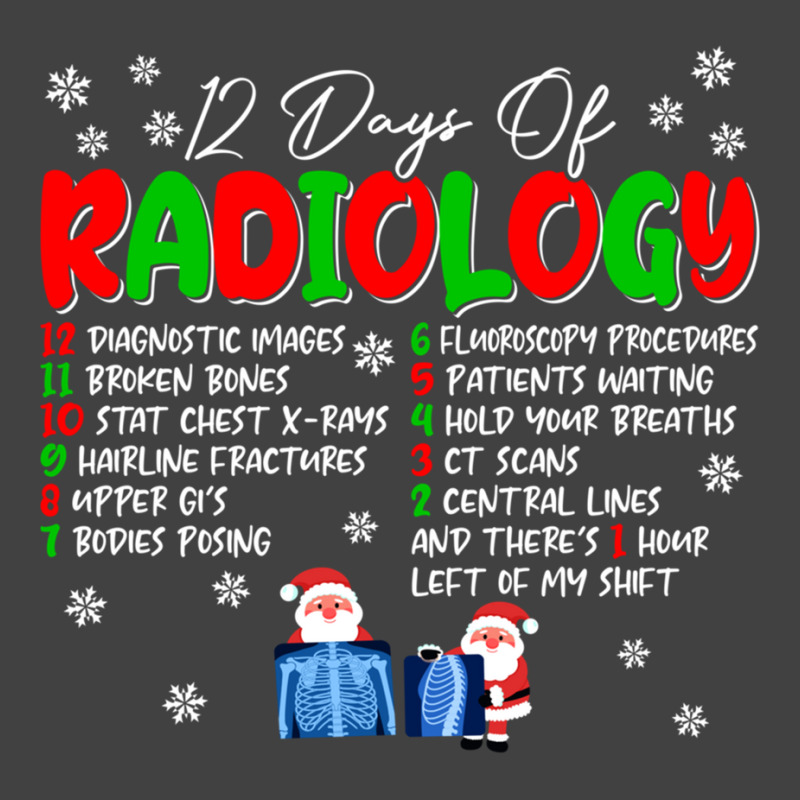 Funny Christmas Radiologist 12 Days Of Radiology Rad Tech Long Sleeve Vintage T-Shirt by kleebbi | Artistshot