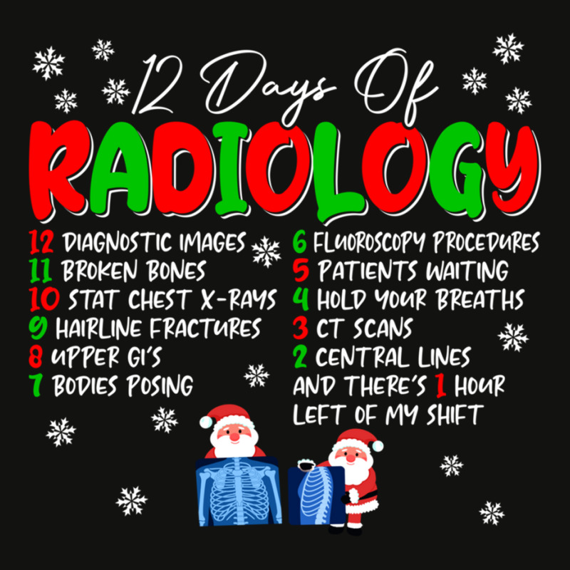 Funny Christmas Radiologist 12 Days Of Radiology Rad Tech Long Sleeve Scorecard Crop Tee by kleebbi | Artistshot