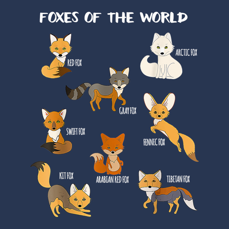 Foxes Of The World Funny Fox Animals Educational T Shirt Ladies Denim Jacket by brict6eguo | Artistshot