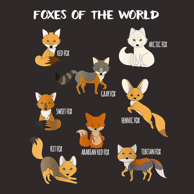 Foxes Of The World Funny Fox Animals Educational T Shirt Racerback Tank by brict6eguo | Artistshot