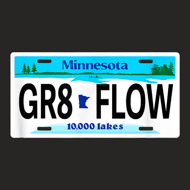 Gr8 Flow Hair Minnesota Mn License Plate Gift Ice Hockey T Shirt Ladies Fitted T-Shirt by araceliphexy | Artistshot