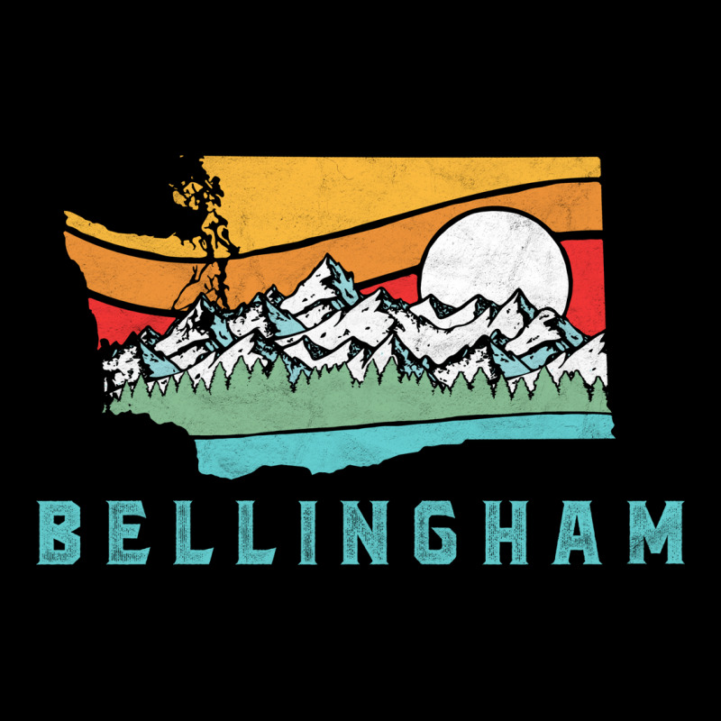 Bellingham Washington Outdoors Retro Mountains Long Sleeve Zipper Hoodie | Artistshot