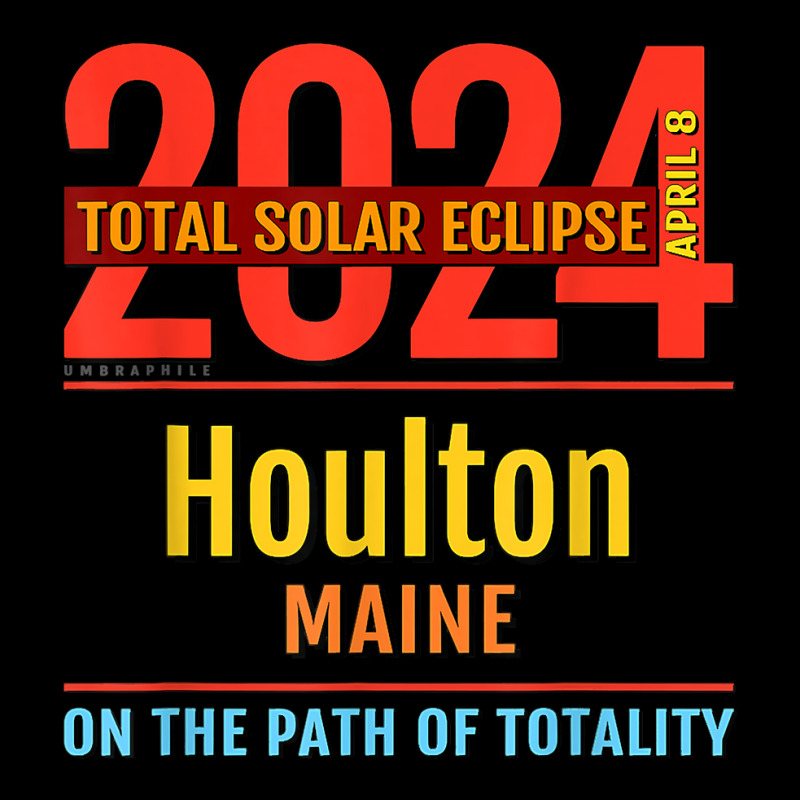 Houlton Maine Me Total Solar Eclipse 2024  4  T Shirt Men's Long Sleeve Pajama Set by kamrynshut8 | Artistshot