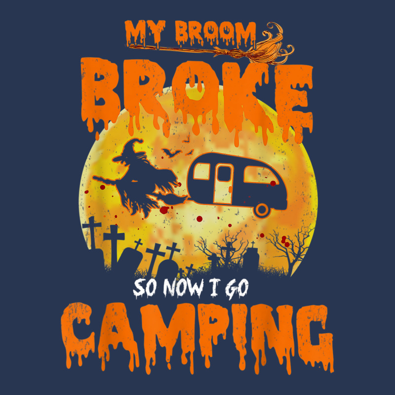 My Broom Broke So Now I Go Camping Funny Halloween Campers Men Denim Jacket | Artistshot