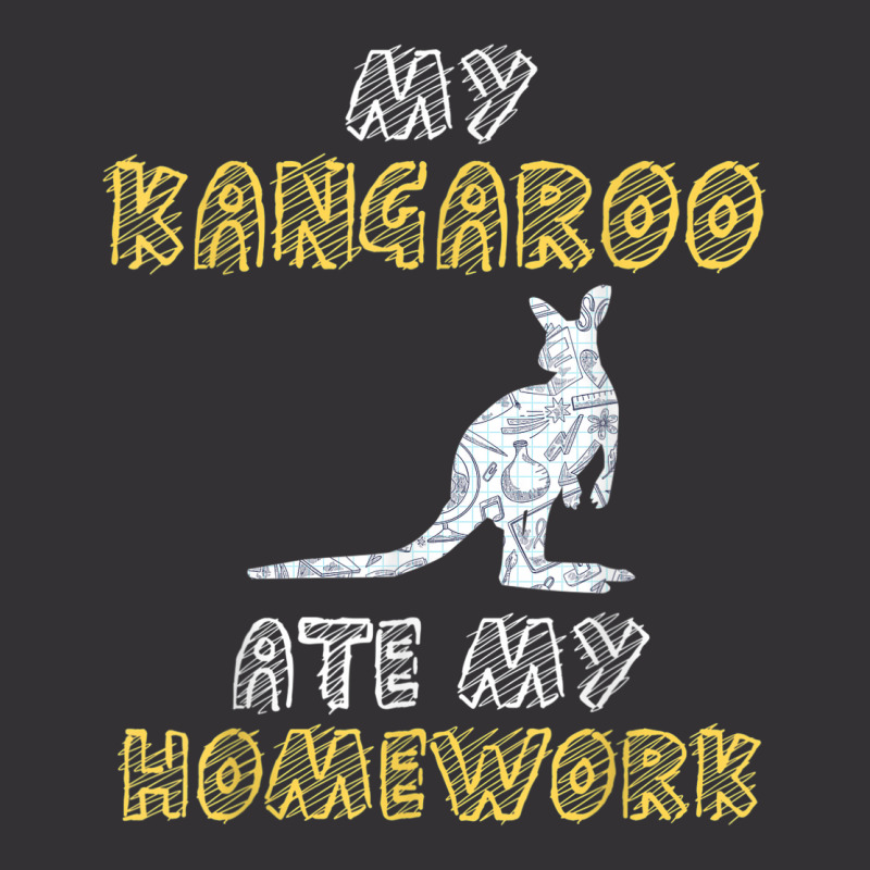 My Kangaroo Ate My Homework Wallaroo Joey Kid Back To School Vintage Hoodie | Artistshot