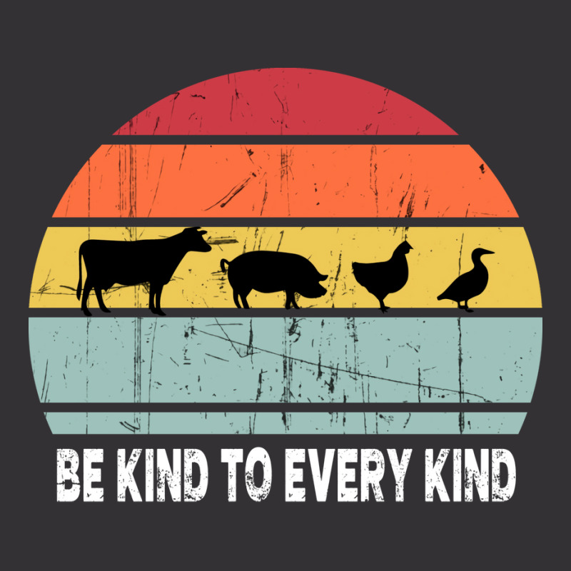 Be Kind To Every Kind T  Vegan Vegetarian Retro Quote Vintage Hoodie | Artistshot