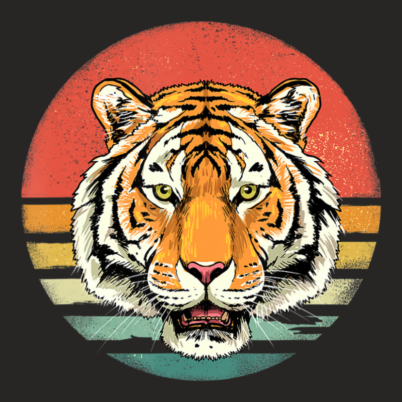 Hot Trend Retro Bengal Tiger Face Wildlife Zoo Jungle Animal Lover Ladies Fitted T-Shirt by haodinhvan1 | Artistshot