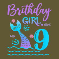 Kids 9 Year Old Gift Mermaid Tail 9th Birthday Girl Daughter T Shirt Vintage Short | Artistshot