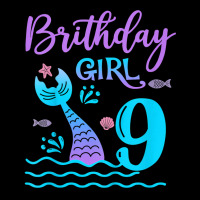 Kids 9 Year Old Gift Mermaid Tail 9th Birthday Girl Daughter T Shirt Lightweight Hoodie | Artistshot