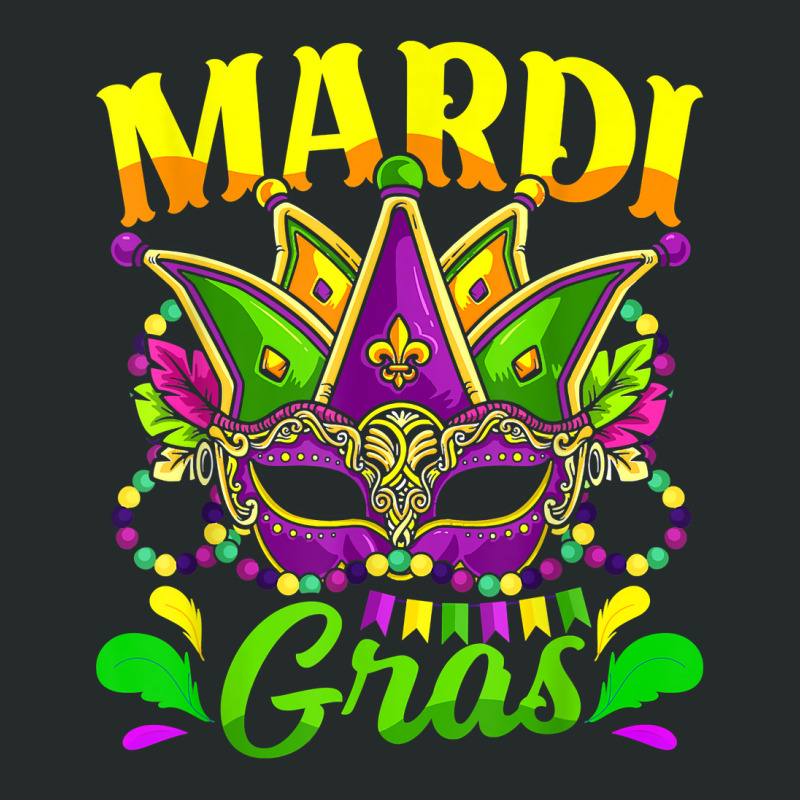 Mardi Gras Mask Beads New Orleans Mardi Gras Parade Carnival T Shirt Women's Triblend Scoop T-shirt by casimircorjki0 | Artistshot