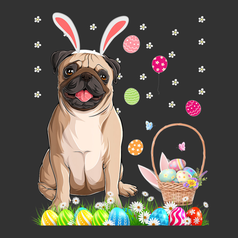 Happy Easter Cute Bunny Dog Pug Wearing Bunny Ears Gift Baby Bodysuit by garbaaargouby | Artistshot