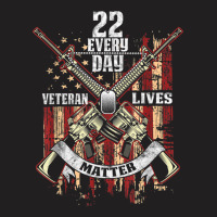 22 Every Day Veteran Lives Matter Usa American Flag T-shirt | Artistshot