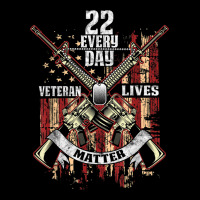 22 Every Day Veteran Lives Matter Usa American Flag Zipper Hoodie | Artistshot