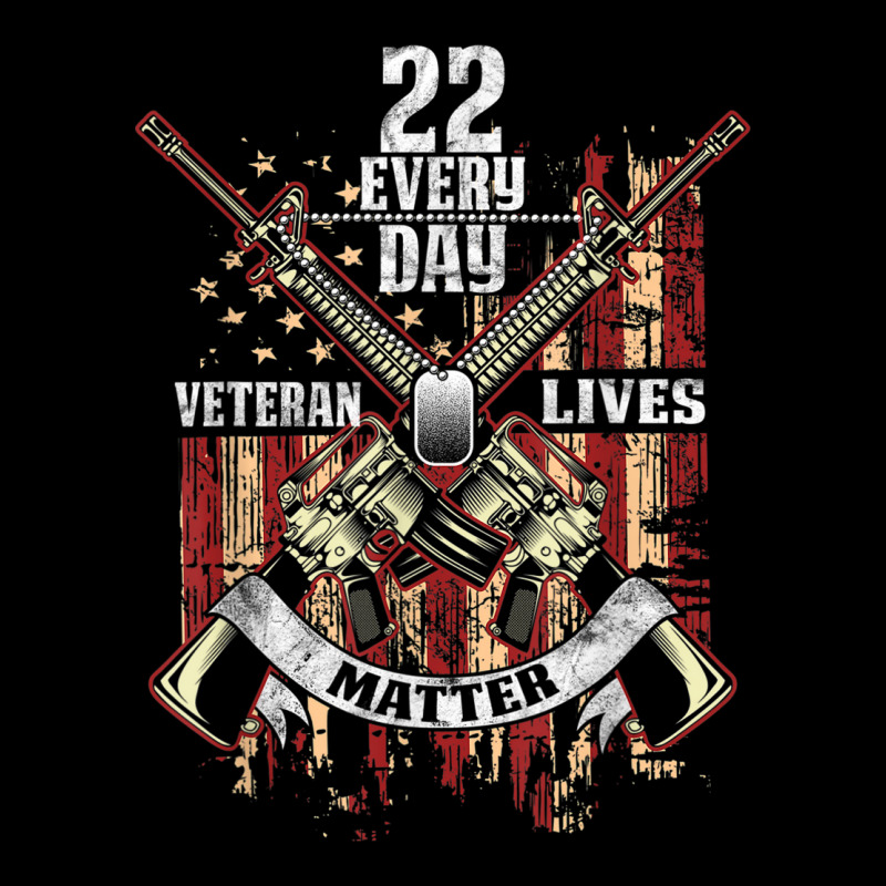 22 Every Day Veteran Lives Matter Usa American Flag Zipper Hoodie by ALFREDMCGOWAN | Artistshot