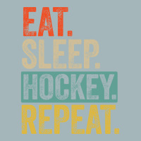 Eat Sleep Hockey Repeat Retro Vintage Gift Unisex Sherpa-lined Denim Jacket | Artistshot