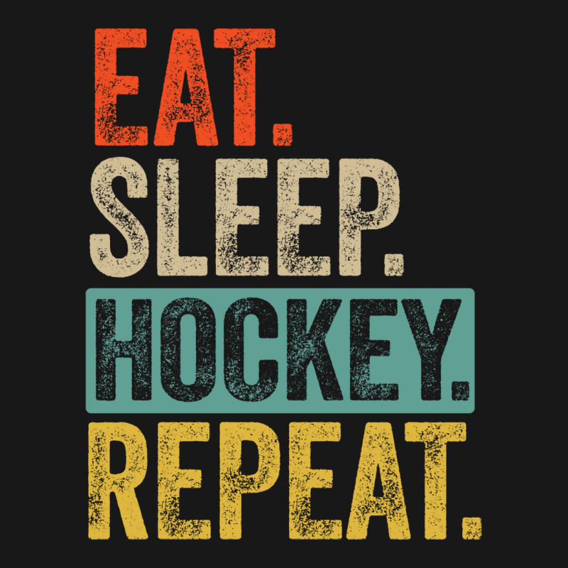 Eat Sleep Hockey Repeat Retro Vintage Gift Flannel Shirt | Artistshot